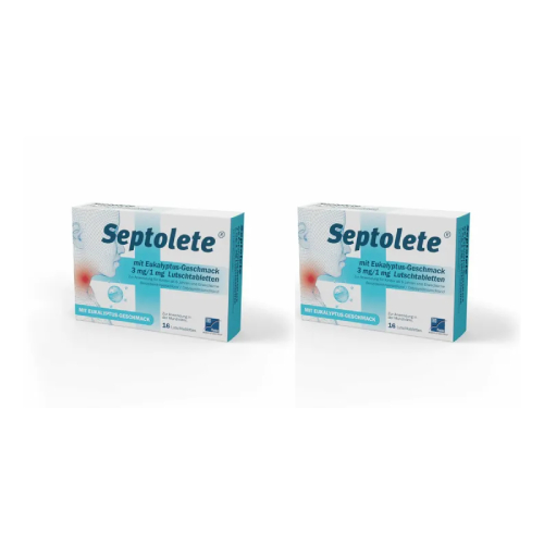 SEPTOLETE mit Eukalyptus-Geschmack 3mg/1mg Lut.-T. Set (2x 16St)