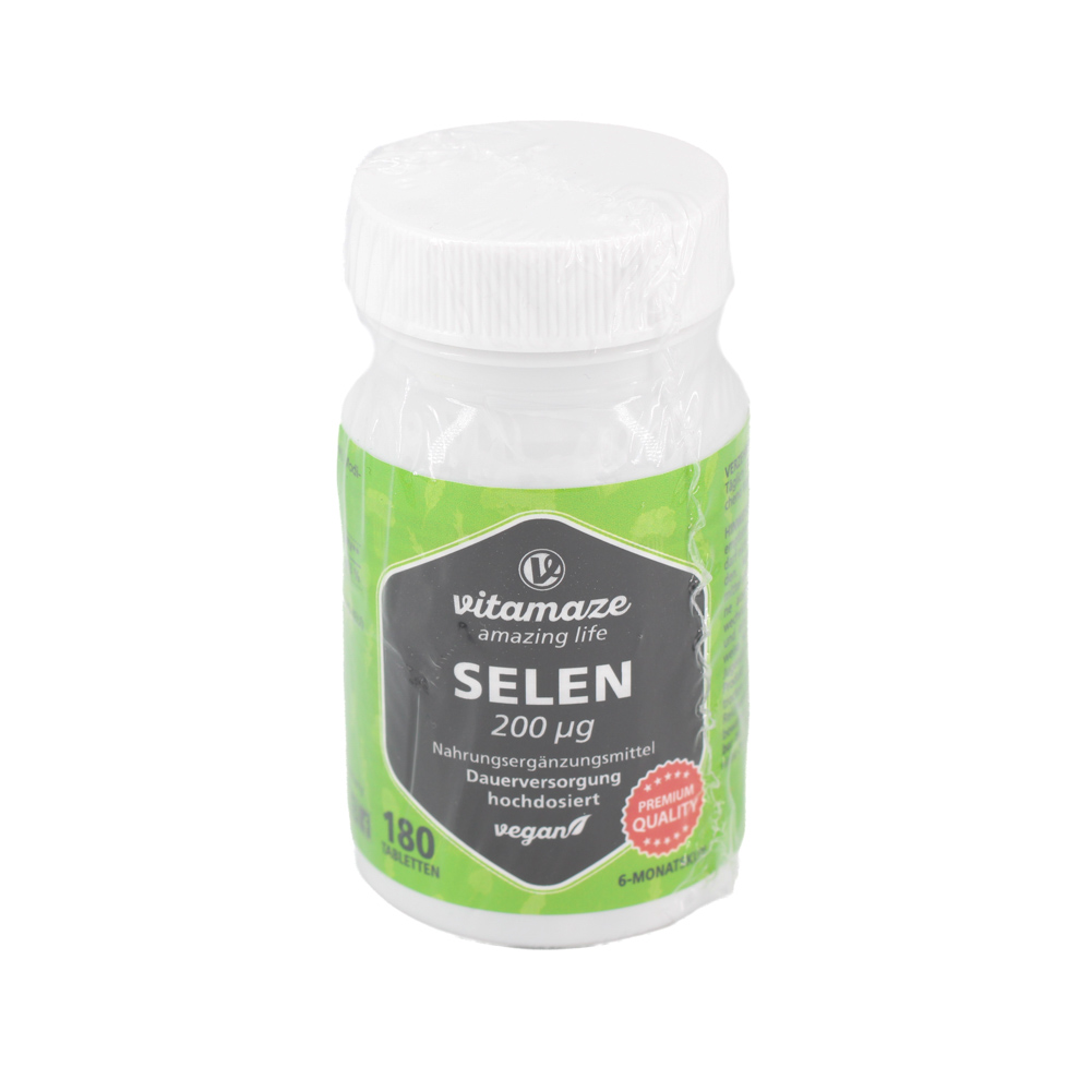 SELEN 200 μg hochdosiert vegan Tabletten