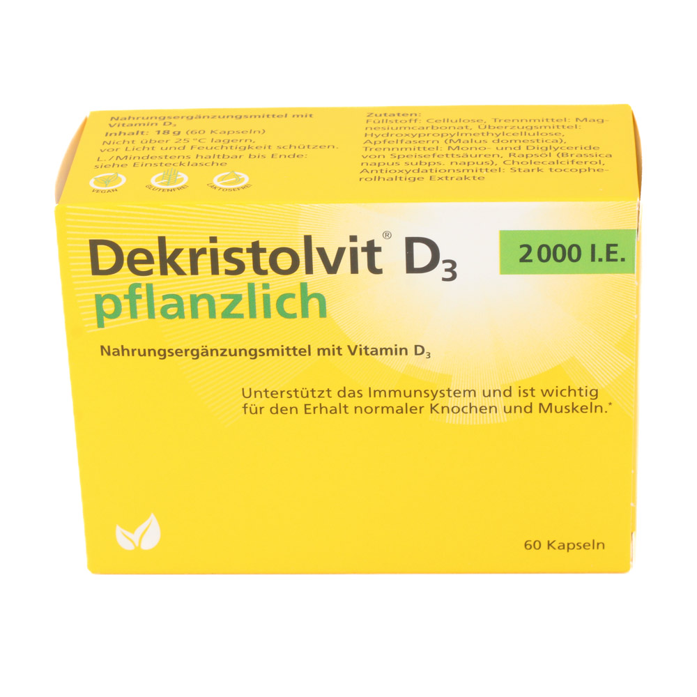 DEKRISTOLVIT D3 2000 I.E. pflanzlich Kapseln