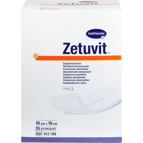ZETUVIT Saugkompressen steril 10x10 cm