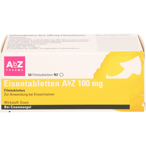 EISENTABLETTEN AbZ 100 mg Filmtabletten