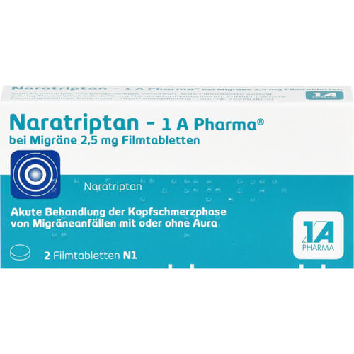NARATRIPTAN-1A Pharma bei Migräne 2,5 mg Filmtabl.