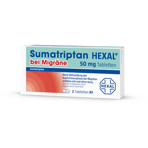 SUMATRIPTAN HEXAL bei Migräne 50 mg Tabletten