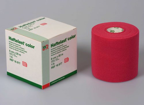 HAFTELAST Fixierb.kohäs.latexfrei 8 cmx20 m rot