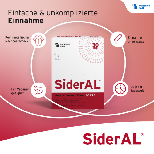 SiderAL® Eisen Forte 30mg Zitrus bei erhöhtem Eisenbedarf