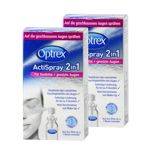OPTREX ActiSpray 2in1 f.trockene+gereizte Augen Doppelpackung (2x10ml)