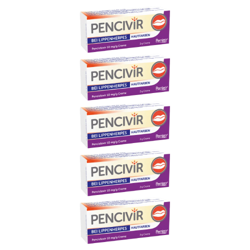 PENCIVIR bei Lippenherpes Creme hautfarben 1% (5x2g)