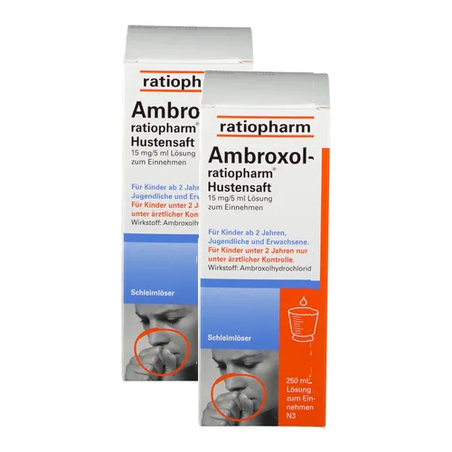 AMBROXOL-ratiopharm Hustensaft Doppelpackung (2x250ml)