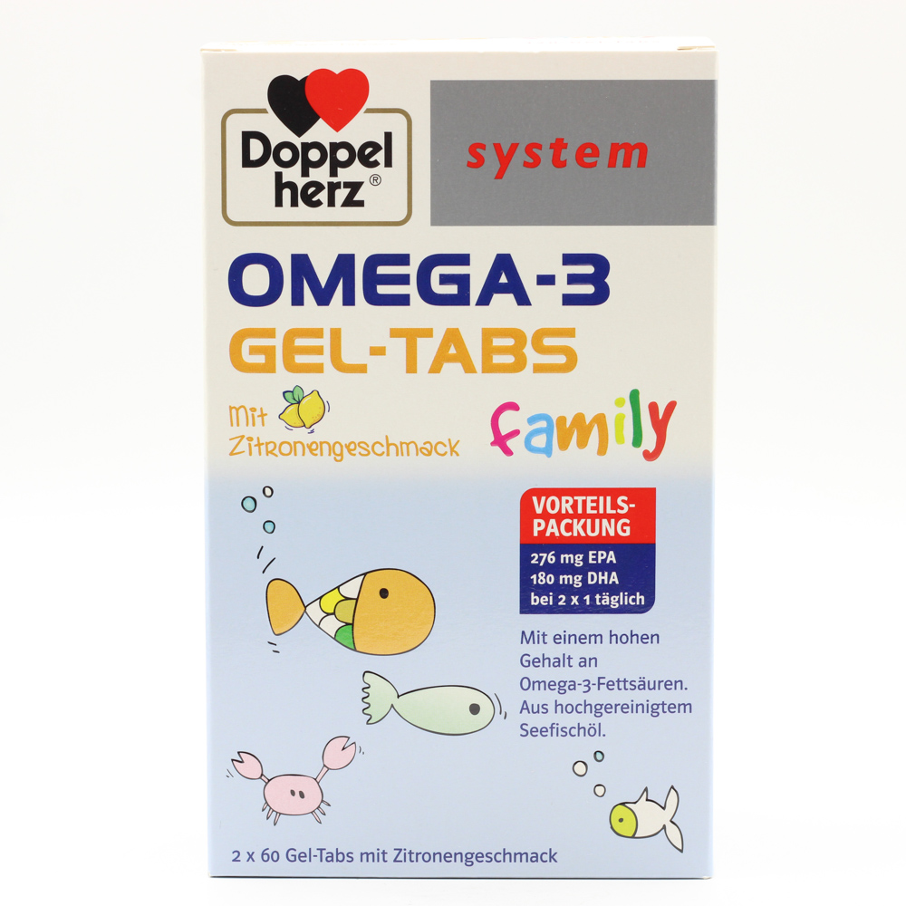 DOPPELHERZ Omega-3 Gel-Tabs family system