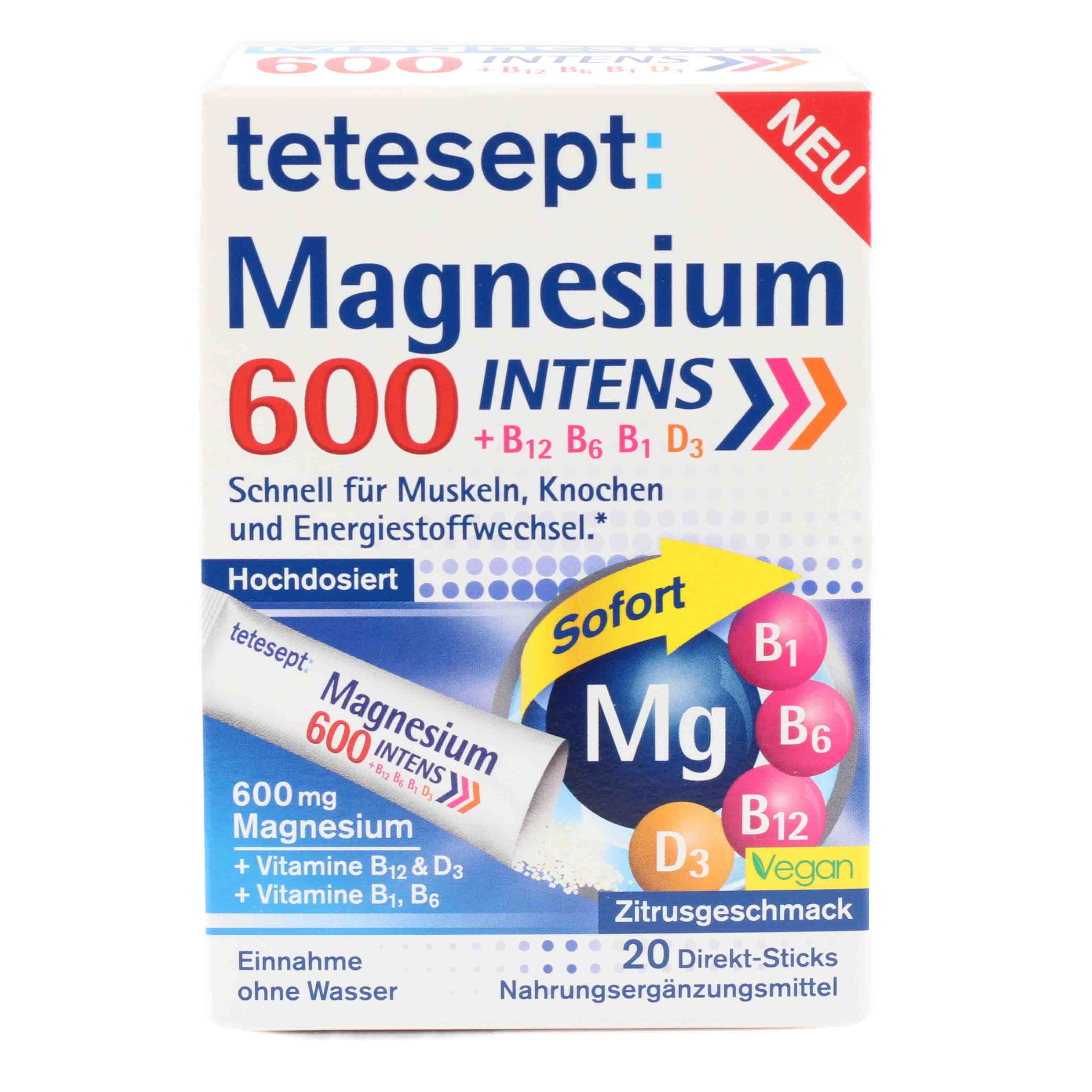 TETESEPT Magnesium 600 Direkt Sticks