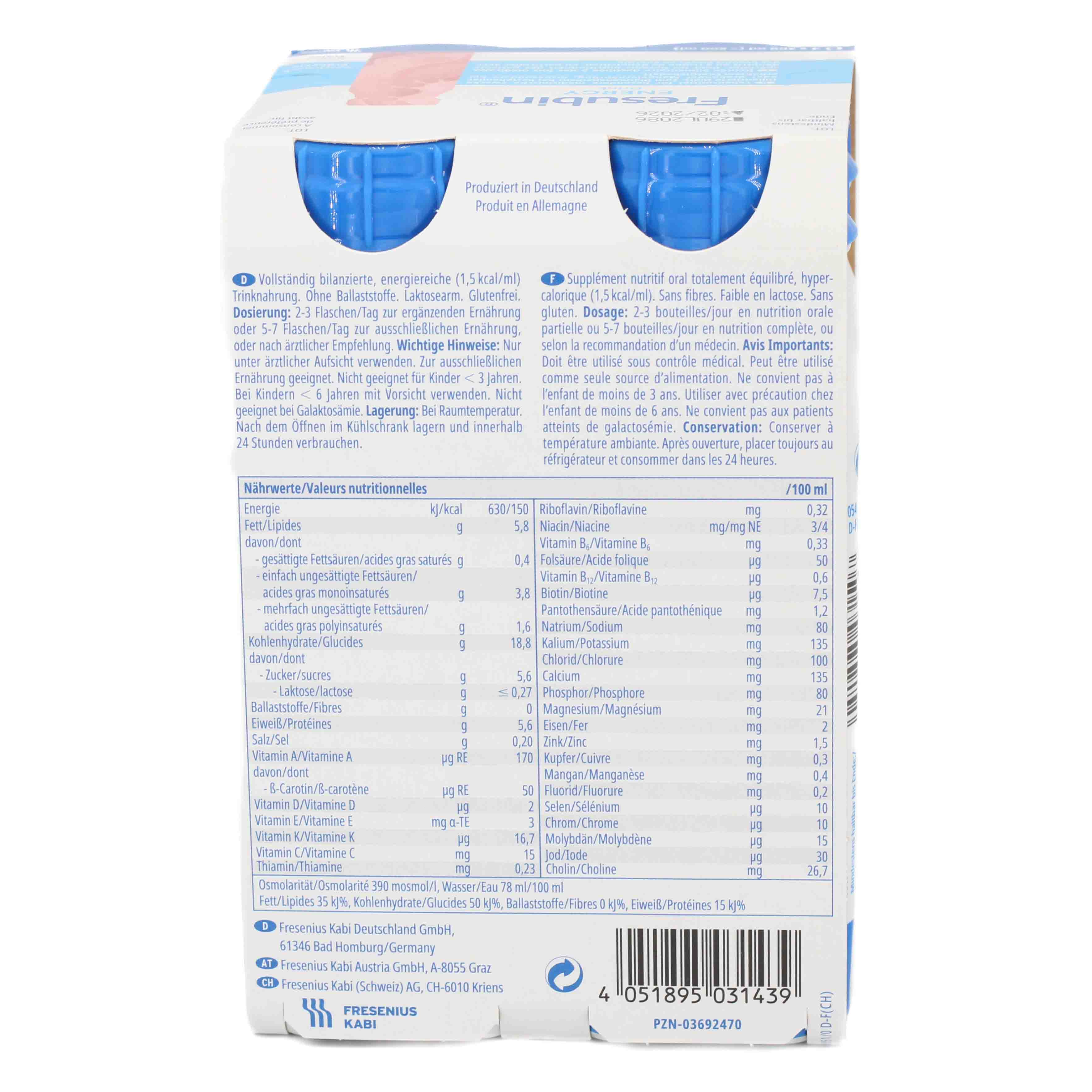 FRESUBIN ENERGY DRINK Erdbeere Trinkflasche Set (2x4St)