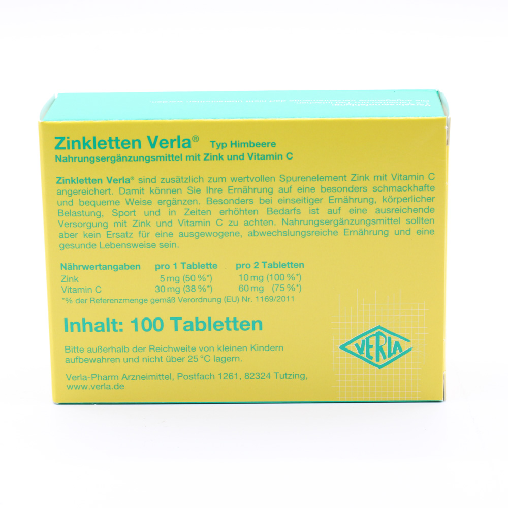 ZINKLETTEN Verla Himbeere Lutschtabletten