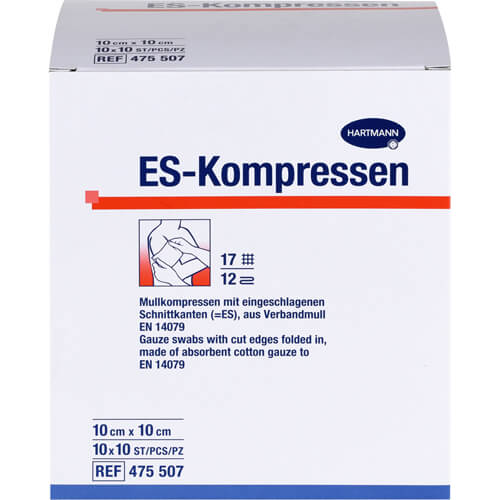 ES-KOMPRESSEN steril 10x10 cm 12fach Großpackung