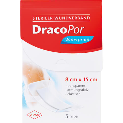 DRACOPOR waterproof Wundverband 8x15 cm steril