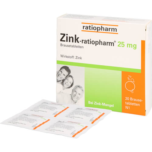 ZINK-RATIOPHARM 25 mg Brausetabletten