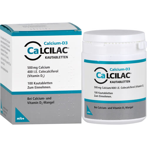 CALCILAC Kautabletten 500 mg/400 I.E.