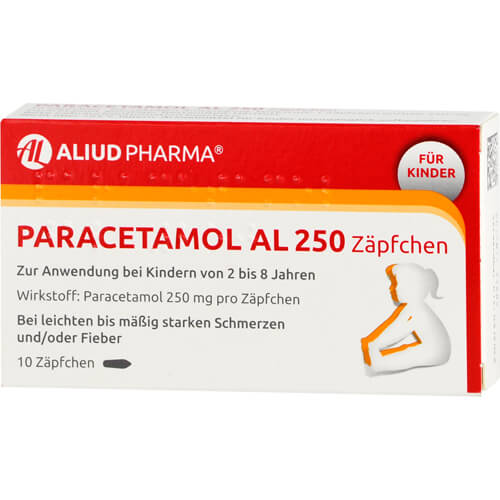 Paracetamol AL 250 Zäpfchen bei akuten Schmerzen und Fieber