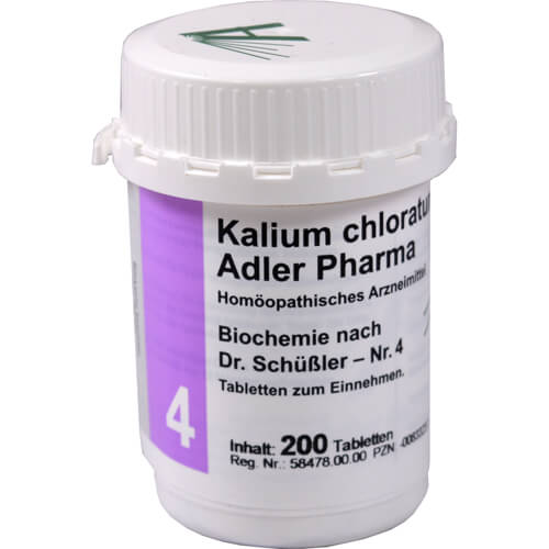 BIOCHEMIE Adler 4 Kalium chloratum D 6 Tabletten